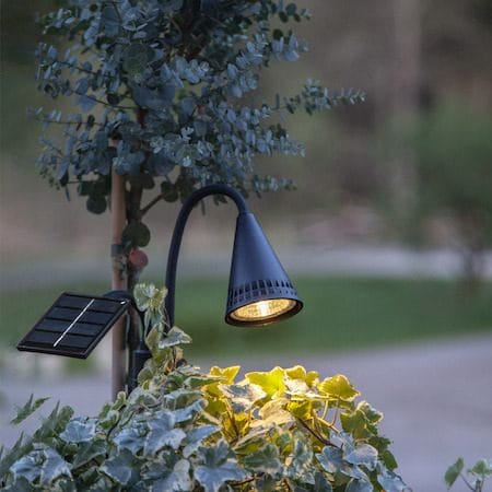 Powerspot Solcellsspotlight 6 cm - svart - Utemöbler & utemiljö - Trädgårdsdekoration & utemiljö - Trädgårdsbelysning