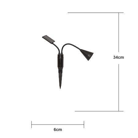 Powerspot Solcellsspotlight 6 cm - svart - Utemöbler & utemiljö - Trädgårdsdekoration & utemiljö - Trädgårdsbelysning