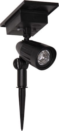 Powerspot Solcellsspotlight 9 cm - svart - Utemöbler & utemiljö - Trädgårdsdekoration & utemiljö - Trädgårdsbelysning