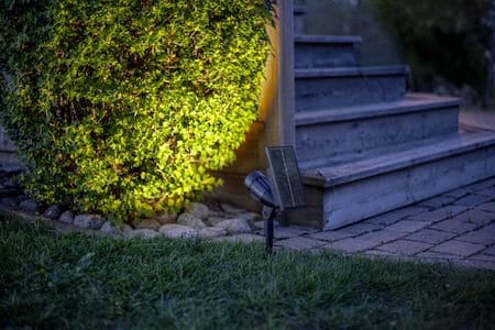 Powerspot Solcellsspotlight 9 cm - svart - Utemöbler & utemiljö - Trädgårdsdekoration & utemiljö - Trädgårdsbelysning