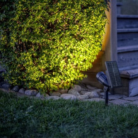 Powerspot Solcellsspotlight 9 cm - svart - Utemöbler & utemiljö - Trädgårdsdekoration & utemiljö - Trädgårdsbelysning