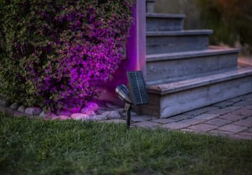 Powerspot Solcellsspotlight 9 cm - svart - Utemöbler & utemiljö - Trädgårdsdekoration & utemiljö - Trädgårdsbelysning