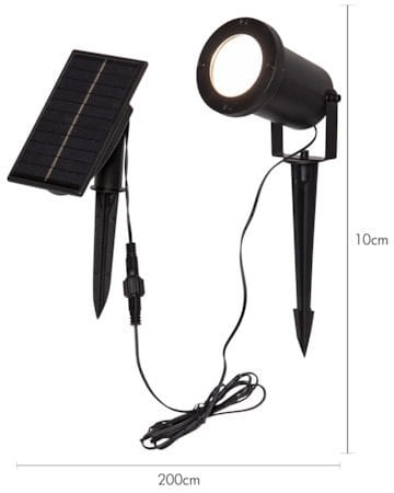 Powerspot SolcellsSpotlight 9 cm - svart - Utemöbler & utemiljö - Trädgårdsdekoration & utemiljö - Trädgårdsbelysning