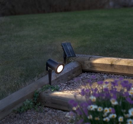 Powerspot SolcellsSpotlight 9 cm - svart - Utemöbler & utemiljö - Trädgårdsdekoration & utemiljö - Trädgårdsbelysning