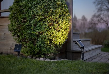 Powerspot SolcellsSpotlight 9 cm - svart - Utemöbler & utemiljö - Trädgårdsdekoration & utemiljö - Trädgårdsbelysning