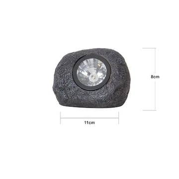 Rocky Solcellsspotlight 11 cm - grå - Utemöbler & utemiljö - Trädgårdsdekoration & utemiljö - Trädgårdsbelysning