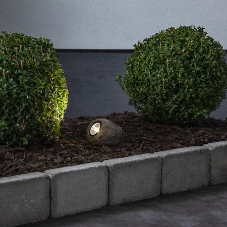 Rocky Solcellsspotlight 11 cm - grå - Utemöbler & utemiljö - Trädgårdsdekoration & utemiljö - Trädgårdsbelysning