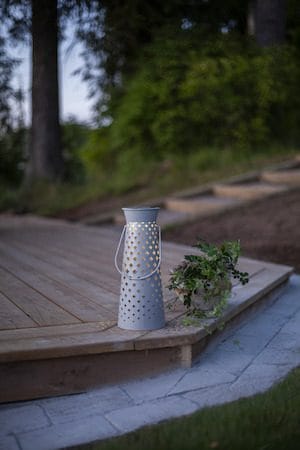 Romby Solcellslykta 32 cm - grå - Utemöbler & utemiljö - Trädgårdsdekoration & utemiljö - Trädgårdsbelysning