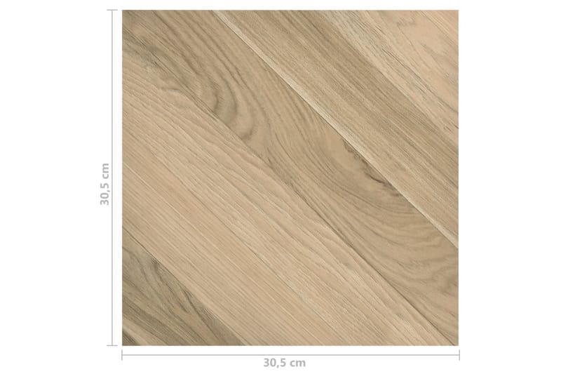 Självhäftande golvplankor 20 st PVC 1,86 m² bruna ränder - Brun - Trall