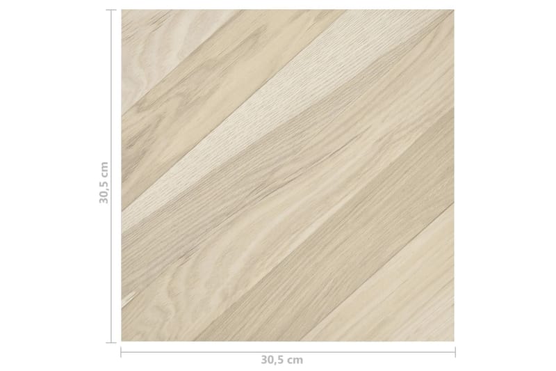 Självhäftande golvplankor 20 st PVC 1,86 m² beige ränder - Beige - Trall