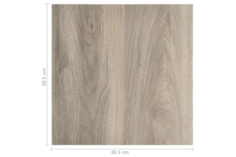 Självhäftande golvplankor 55 st PVC 5,11 m² taupe - Brun - Trall