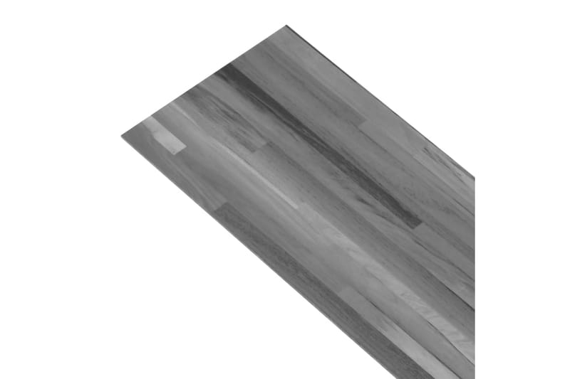 Självhäftande PVC-golvplankor 5,21 m² 2 mm grårandig - Grå - Trall