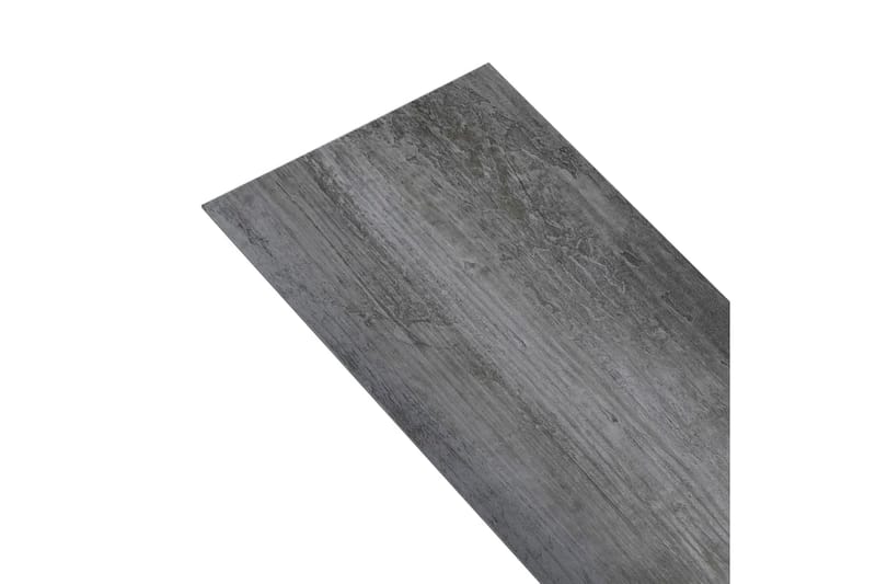 Självhäftande PVC-golvplankor 5,21 m² 2 mm glansig grå - Grå - Trall