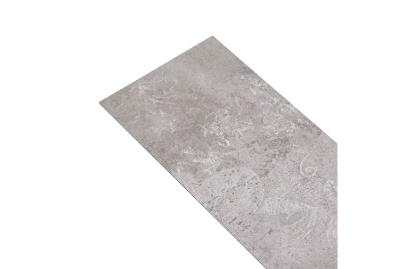 Självhäftande PVC-golvplankor 5,21 m² 2 mm jordgrå - Grå - Trall