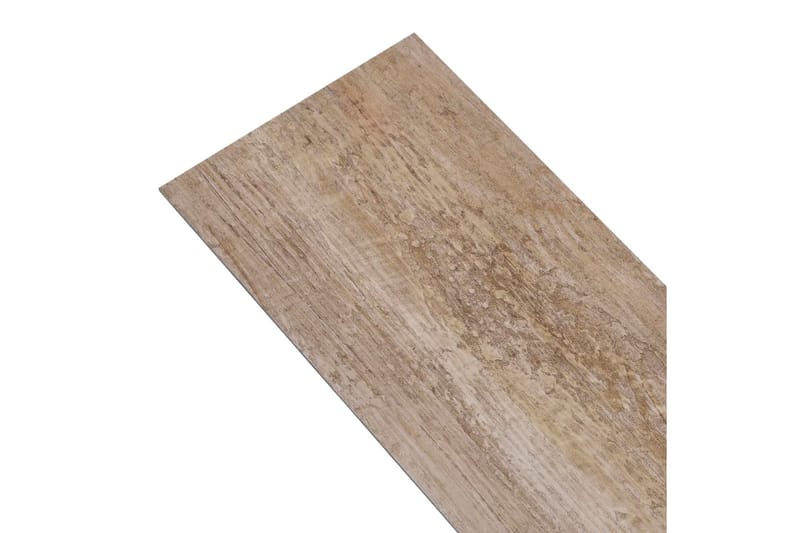 Självhäftande PVC-golvplankor 5,21 m² 2 mm kalkfärgat trä - Brun - Trall