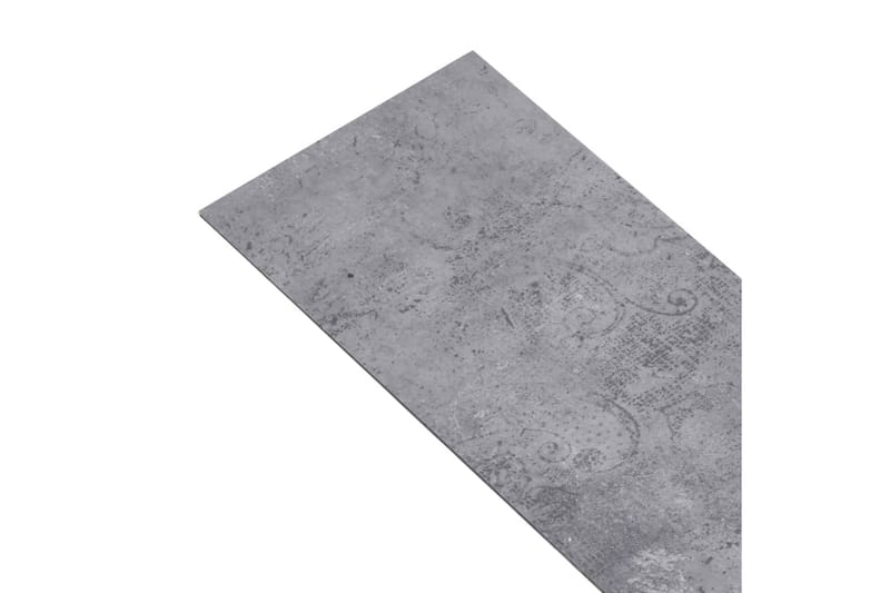 Självhäftande PVC-golvplankor 5,21 m² 2 mm cementgrå - Grå - Trall