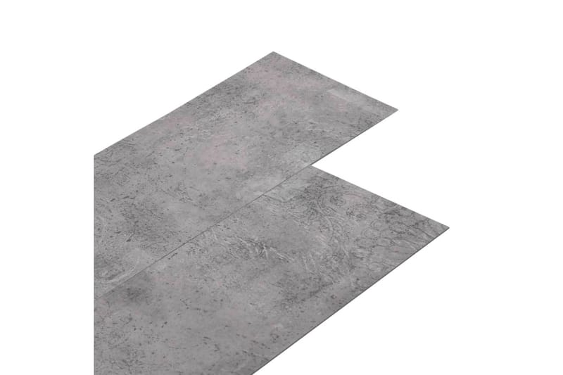 Självhäftande PVC-golvplankor 5,21 m² 2 mm cement, brun - Brun - Trall