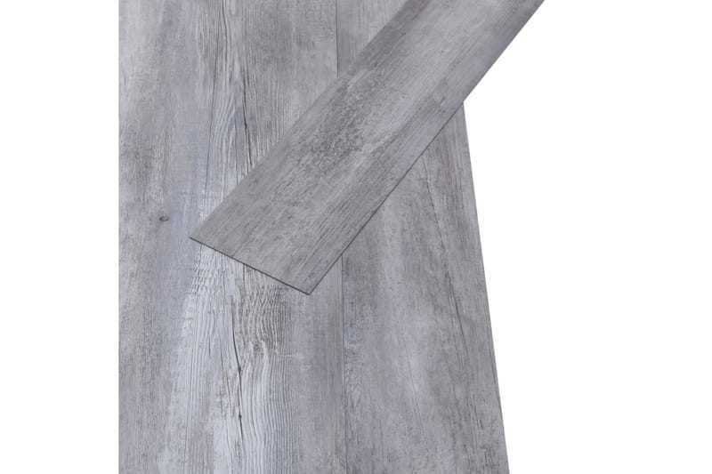 Självhäftande PVC-golvplankor 5,21 m² 2 mm mattgrått trä - Grå - Trall