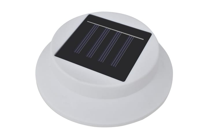 Solcellslampor för staket 12 st LED vit - Vit - Solcellsbelysning - Trädgårdsbelysning