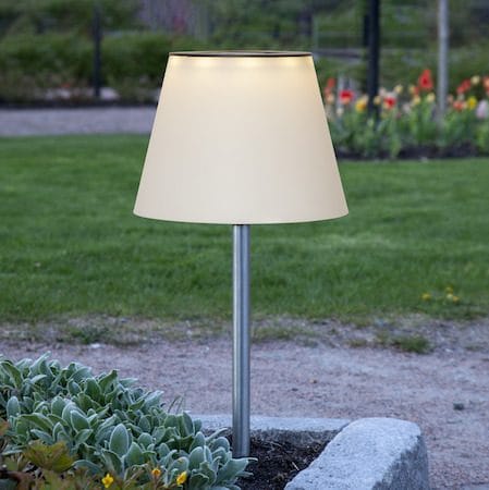 Solini Solcellslampa 90 cm - vit/silver - Utemöbler & utemiljö - Trädgårdsdekoration & utemiljö - Trädgårdsbelysning