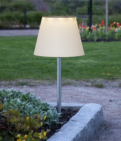 Solini Solcellslampa 90 cm - vit/silver - Utemöbler & utemiljö - Trädgårdsdekoration & utemiljö - Trädgårdsbelysning