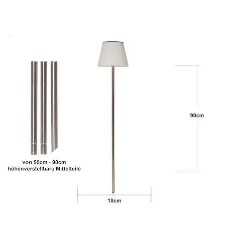 Solini Solcellslampa 90 cm - vit/silver - Utemöbler & utemiljö - Trädgårdsdekoration & utemiljö - Trädgårdsbelysning