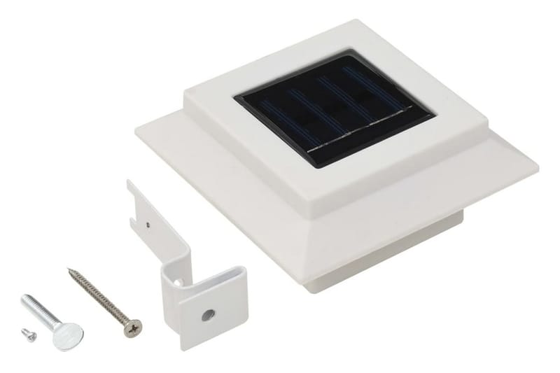 Sollampa LED set 6 st fyrkantig 12 cm vit - be Basic - Trädgårdsbelysning - Solcellsbelysning