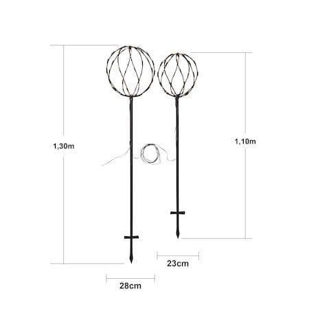 Sphere Black Utomhusdekoration 250 cm - svart - Utemöbler & utemiljö - Trädgårdsdekoration & utemiljö - Trädgårdsbelysning
