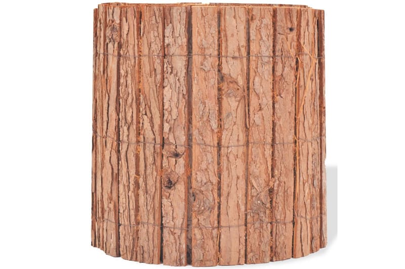Stängsel bark 1000x30 cm - Brun - Staket & grind
