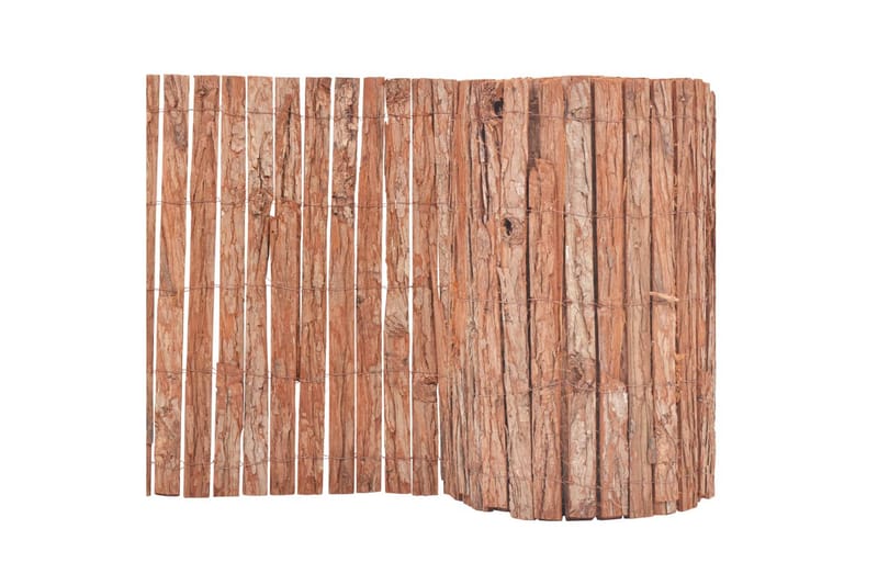 Stängsel bark 1000x50 cm - Brun - Staket & grind