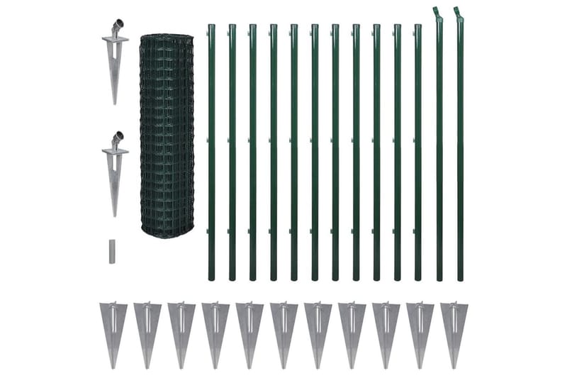 Eurofence stål 25x1,7 m grön - Grön - Staket & grind