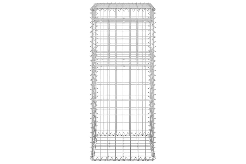 Gabionkorg stolpform 40x40x100 cm järn - Silver - Staket & grind