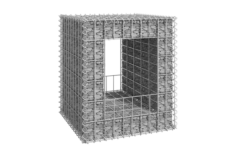 Gabionkorg stolpform 50x50x60 cm järn - Silver - Staket & grind