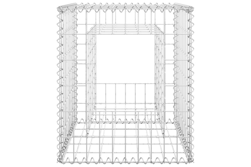 Gabionkorg stolpform 50x50x60 cm järn - Silver - Staket & grind