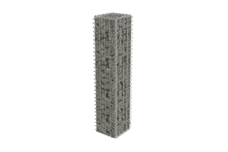 Gabionmur i galvaniserat stål 20x20x100 cm - Silver - Staket & grind