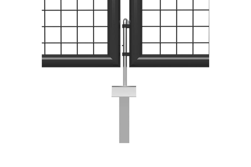 Grind stål 400x100 cm antracit - Grå - Staket & grind