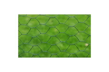 Nätstängsel galvaniserat stål hexagon 1x25 m mörkgrön