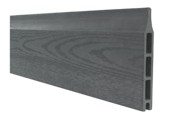 PLUS Artura Kompositstaket med Klarglas 180x135 cm - Grå - Utemöbler & utemiljö - Trädgårdsdekoration & utemiljö - Staket & grind