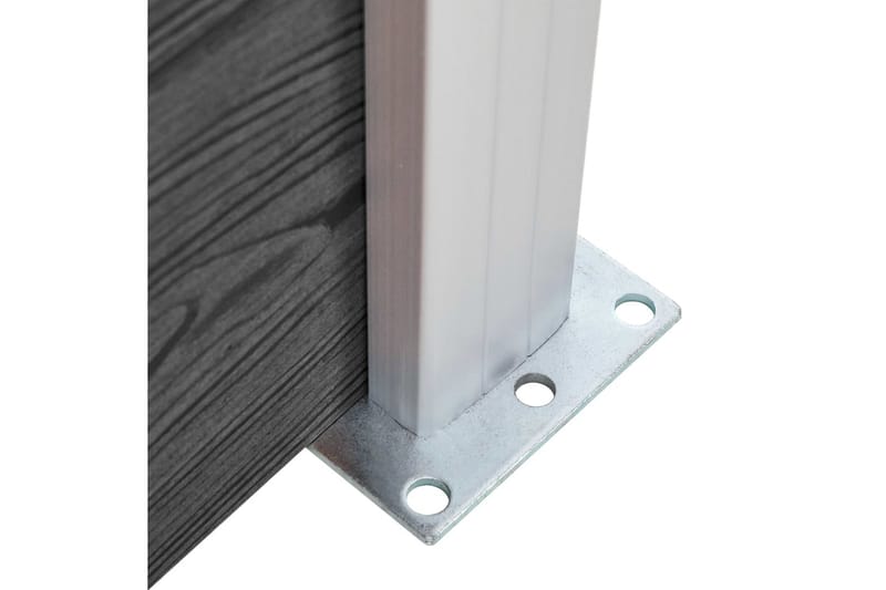 Staketpanel WPC 95x(105-180) cm svart - Svart - Staket & grind