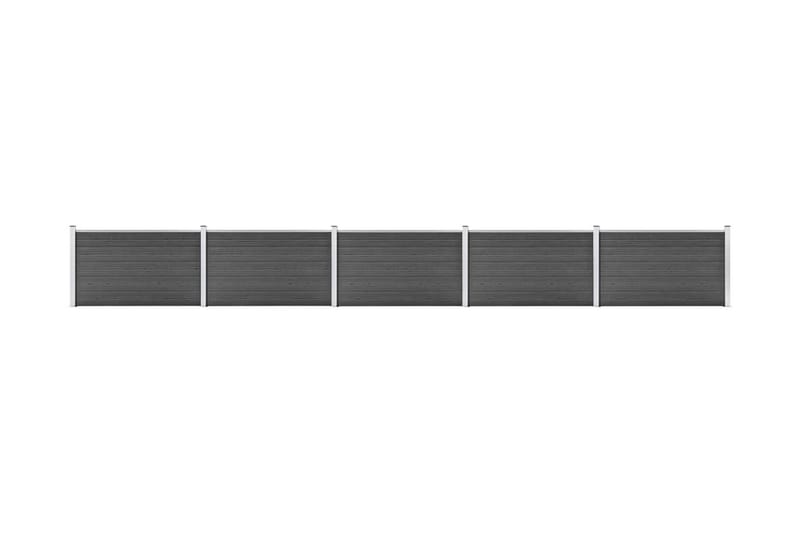 Staketpaneler WPC 872x105 cm svart - Svart - Staket & grind