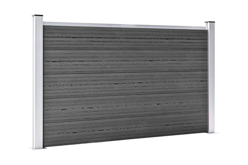 Staketpaneler WPC 872x105 cm svart - Svart - Staket & grind