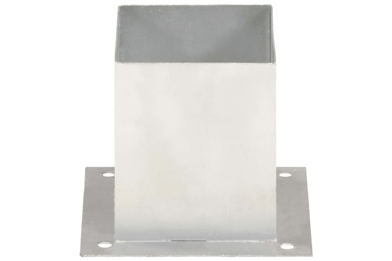Stolpfot 4 st galvaniserad metall 121 mm - Silver - Staket & grind