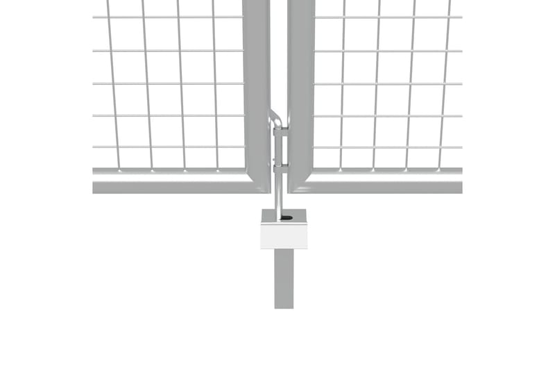 Trädgårdsgrind galvaniserat stål 415x250 cm silver - Silver - Staket & grind