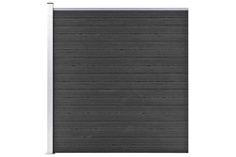 Staketpanel WPC 175x186 cm grå - Grå - Staket & grind