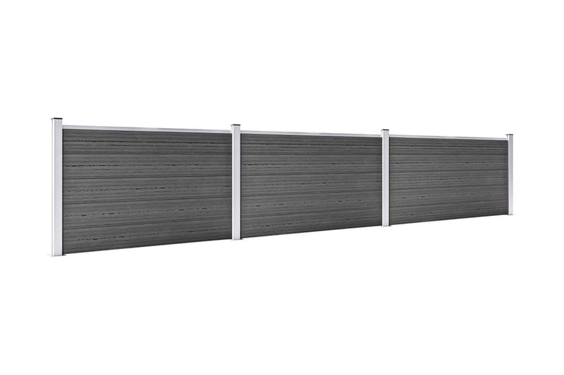 Staketpaneler WPC 526x105 cm svart - Svart - Staket & grind