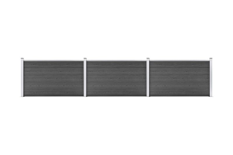 Staketpaneler WPC 526x105 cm svart - Svart - Staket & grind