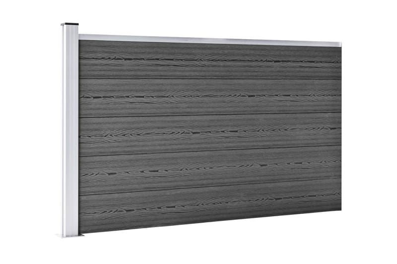 Staketpaneler WPC 526x105 cm svart - Svart - Staket & grind