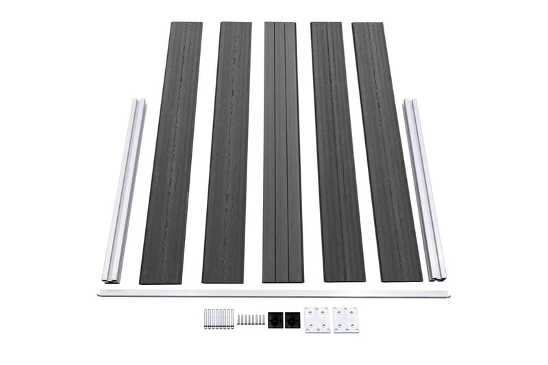 Staketpaneler WPC 526x105 cm svart - Svart - Staket & grind