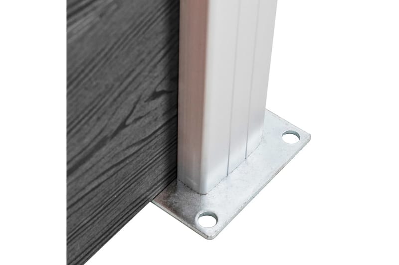 Staketpaneler WPC 526x105 cm svart - Svart - Staket & grind