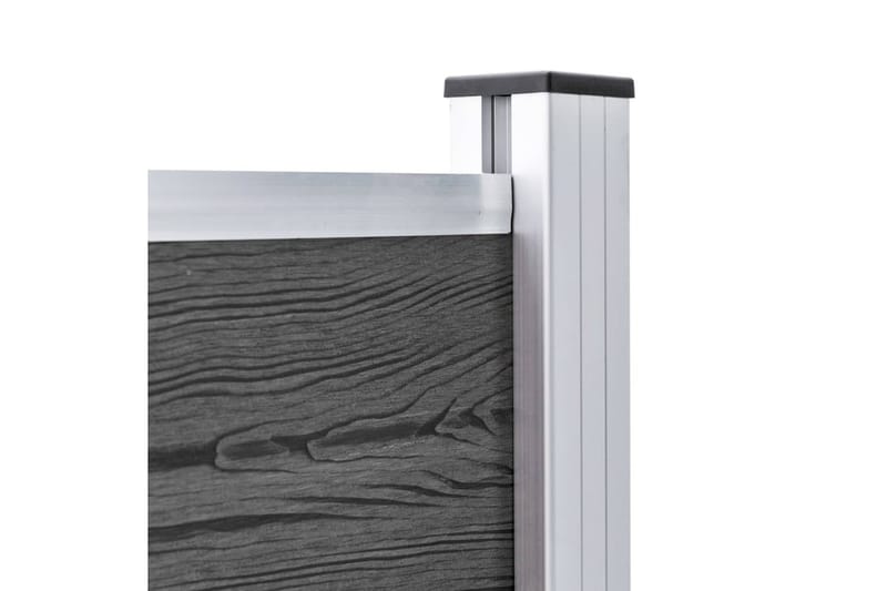 Staketpaneler WPC 526x105 cm svart - Svart - Staket & grind